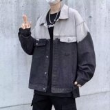 V1799-P58春季新款扎染拼色牛仔外套男宽松oversiza潮牌夹克，男装夹克，星座1608