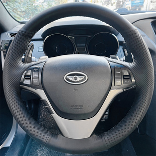 现代劳恩斯酷派方向盘套06老酷派飞思途胜新胜达专用手缝把套改装