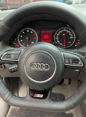 奥迪S3专用手缝方向盘套 奥迪S5 TT A1 A3 A5 A7 Q2L A4L全包把套