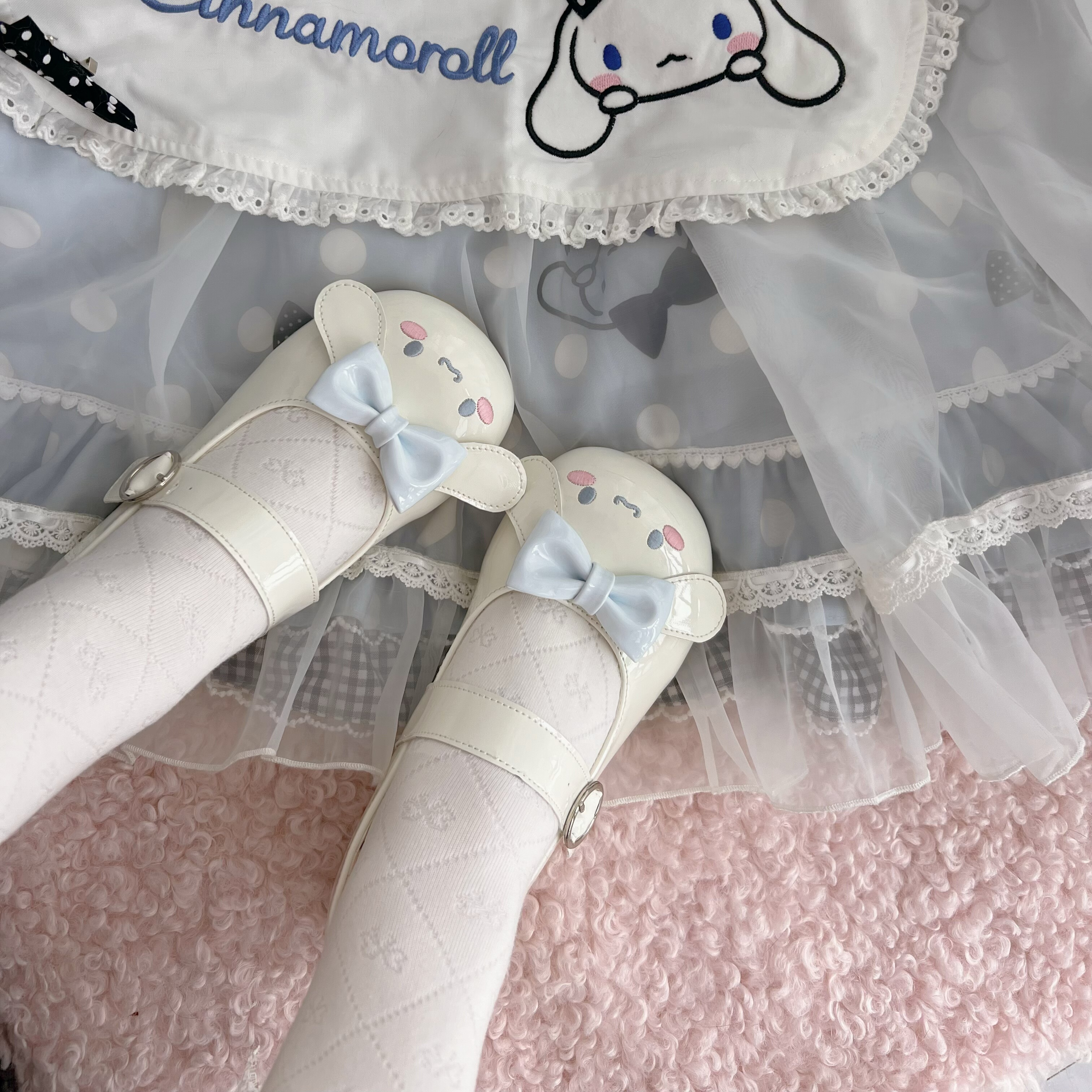 【平底】Lolita鞋可爱白玉桂小狗鞋lolita圆头宅系平底制服JK女鞋