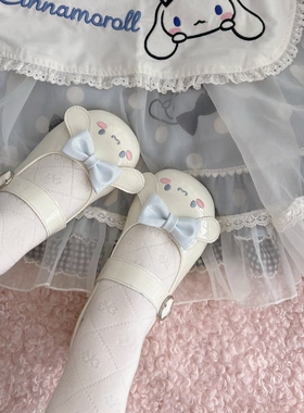 【平底】Lolita鞋可爱白玉桂小狗鞋lolita圆头宅系平底制服JK女鞋