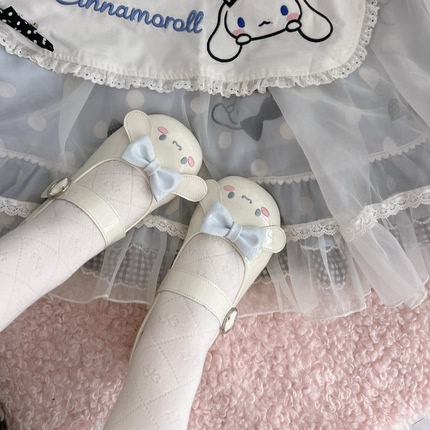 【平底】Lolita鞋可爱白玉桂小狗鞋lolita圆头宅系平底制服JK女鞋