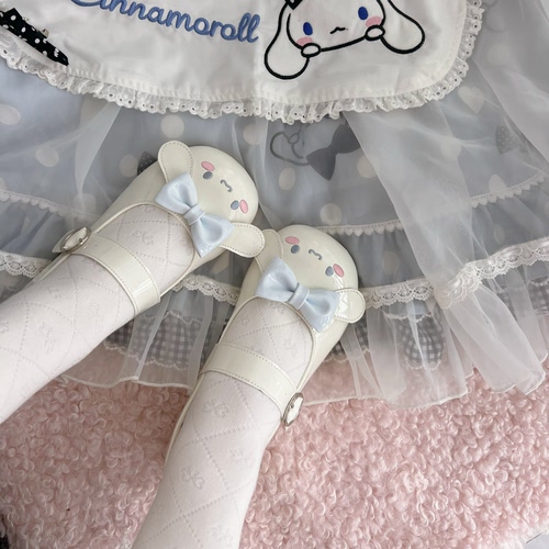 【平底】Lolita鞋可爱白玉桂小狗鞋lolita圆头宅系平底制服JK女鞋