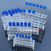 包邮 10孔 实验耗材 透苯试管 6孔 塑料试管 带试管架 24孔