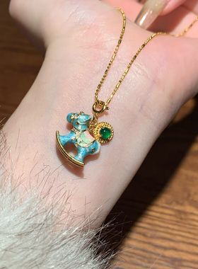 「小绿摇摇木马」天然A货翡翠项链女款轻奢小众高级感送礼闺蜜