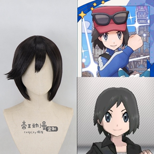 宝可梦XY 卡鲁穆calem 瑟蕾娜 莎莉娜 塞蕾娜 艾岚 绚香 cos假发