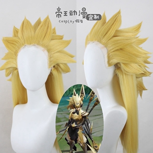 帝王Cosplay假毛 王者 马超cos假发 荣耀 定型来图定制