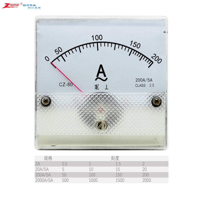 仪表指针交流 直流电流表SQ-80 CZ-80 2A 20A 200A 2000A20MA