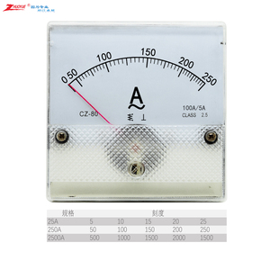 25A 250A 250mA 仪表指针交流 2500A 直流电流表SQ