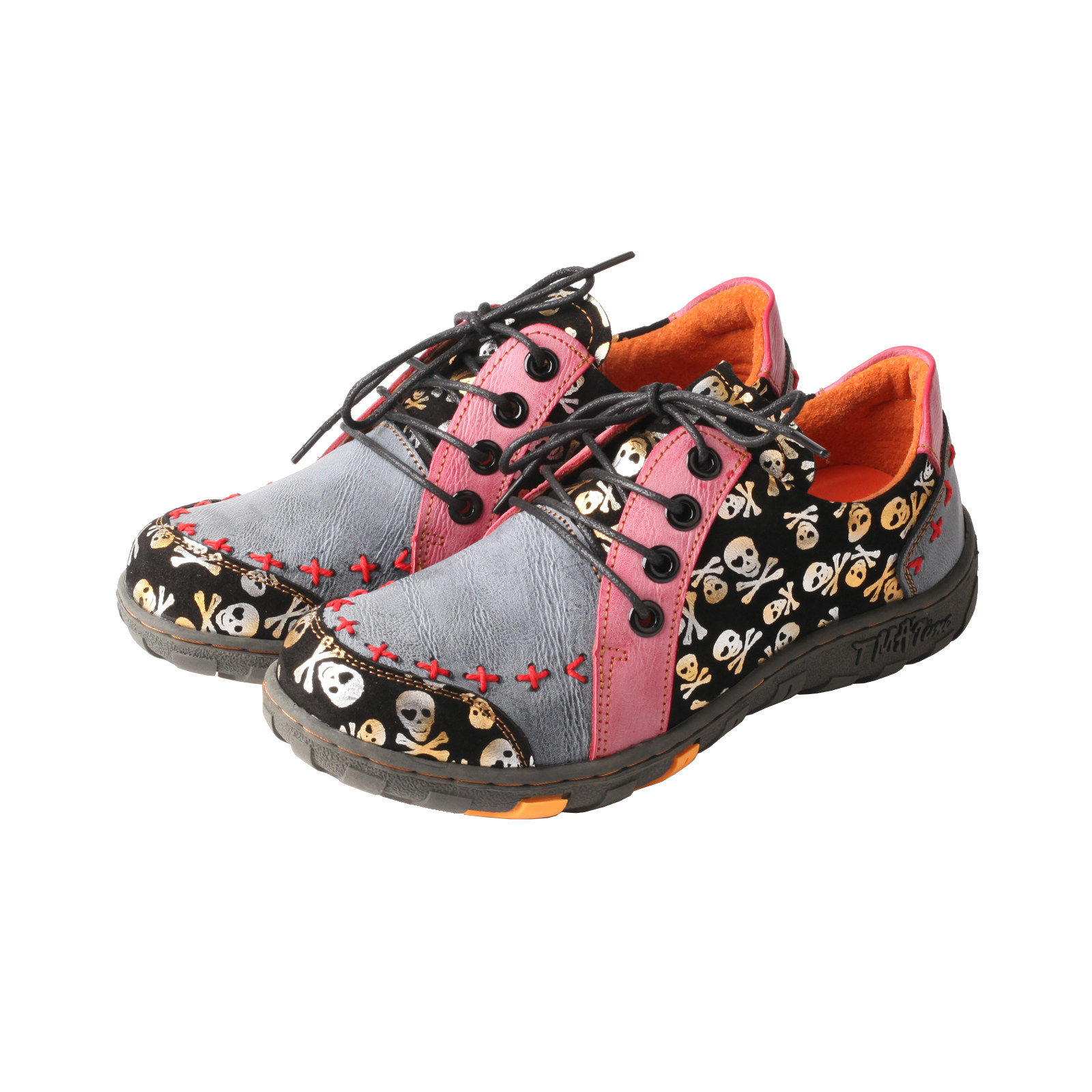 TMAEYES手工缝制皮革女式运动鞋户外ins潮2025春秋新款二次元复古