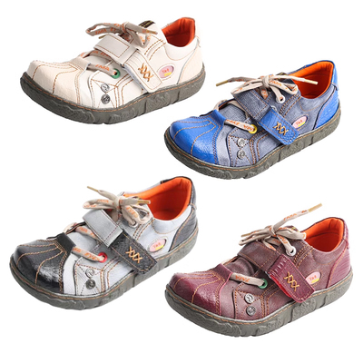 TMA EYES低帮不加绒春秋pu皮革休闲复古单鞋防滑平底鞋女皮鞋