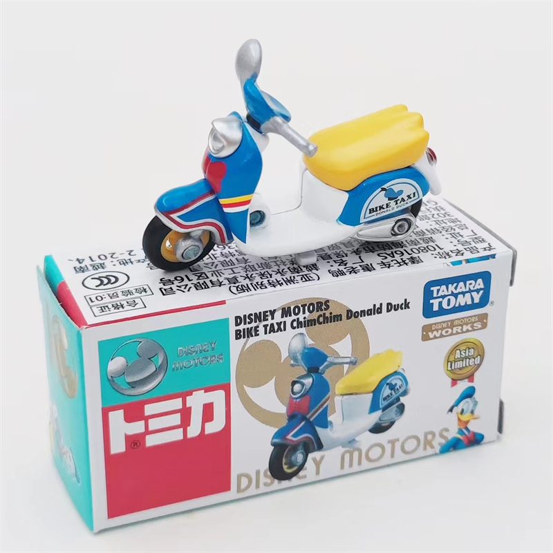 TOMICA/多美卡合金小汽车联名款唐老鸭摩托车玩具车收藏摆件礼物