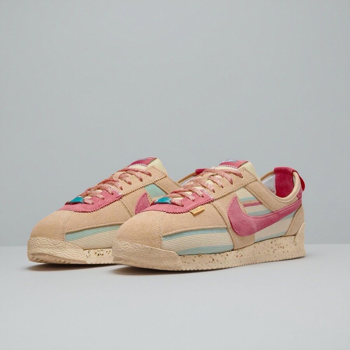 Union x Nike sp sesame阿甘联名复古低帮跑步运动鞋男女款棕粉色