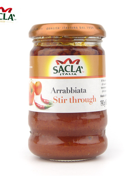 原装进口意大利面酱料番茄酱Sacla萨克拉怒火西红柿意粉酱 190g