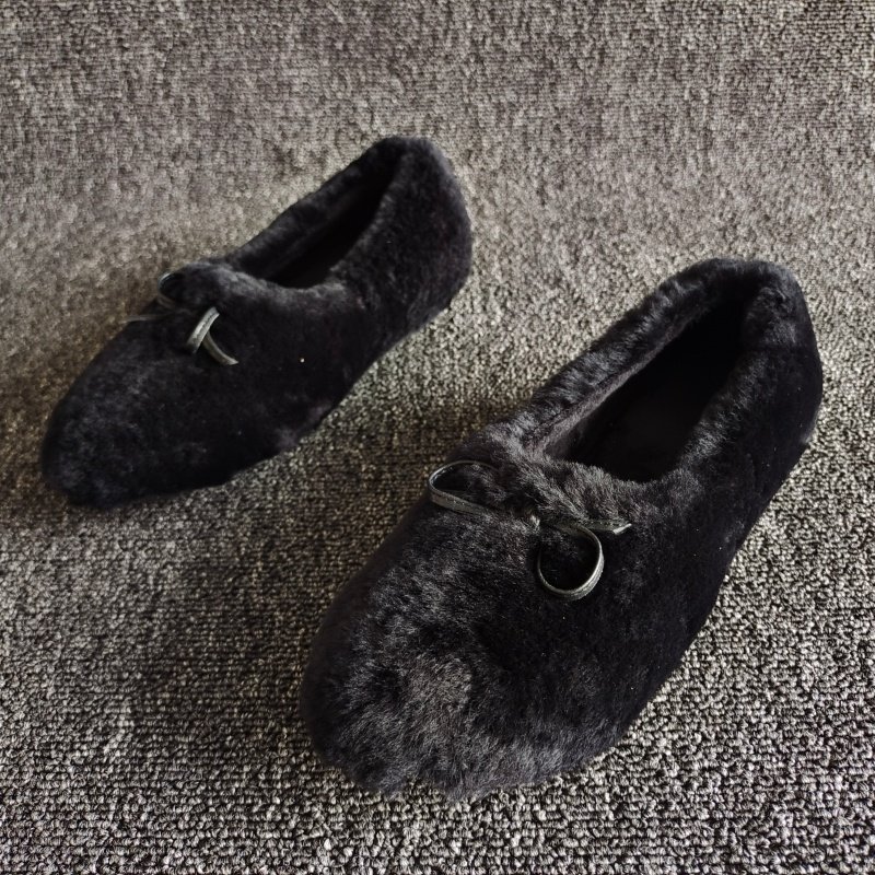 品牌撤柜断码真皮女鞋一脚蹬平底秋冬加绒羊毛皮棉鞋保暖34码39码,女鞋,棉鞋,淘宝优惠券,粉丝福利购,淘宝优惠卷
