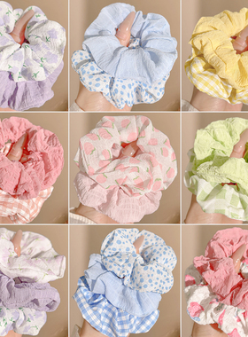 多巴胺大肠发圈女扎头发头绳丸子头皮筋甜美头花头饰发饰2025新款