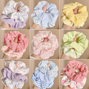 多巴胺大肠发圈女扎头发头绳丸子头皮筋甜美头花头饰发饰2025新款