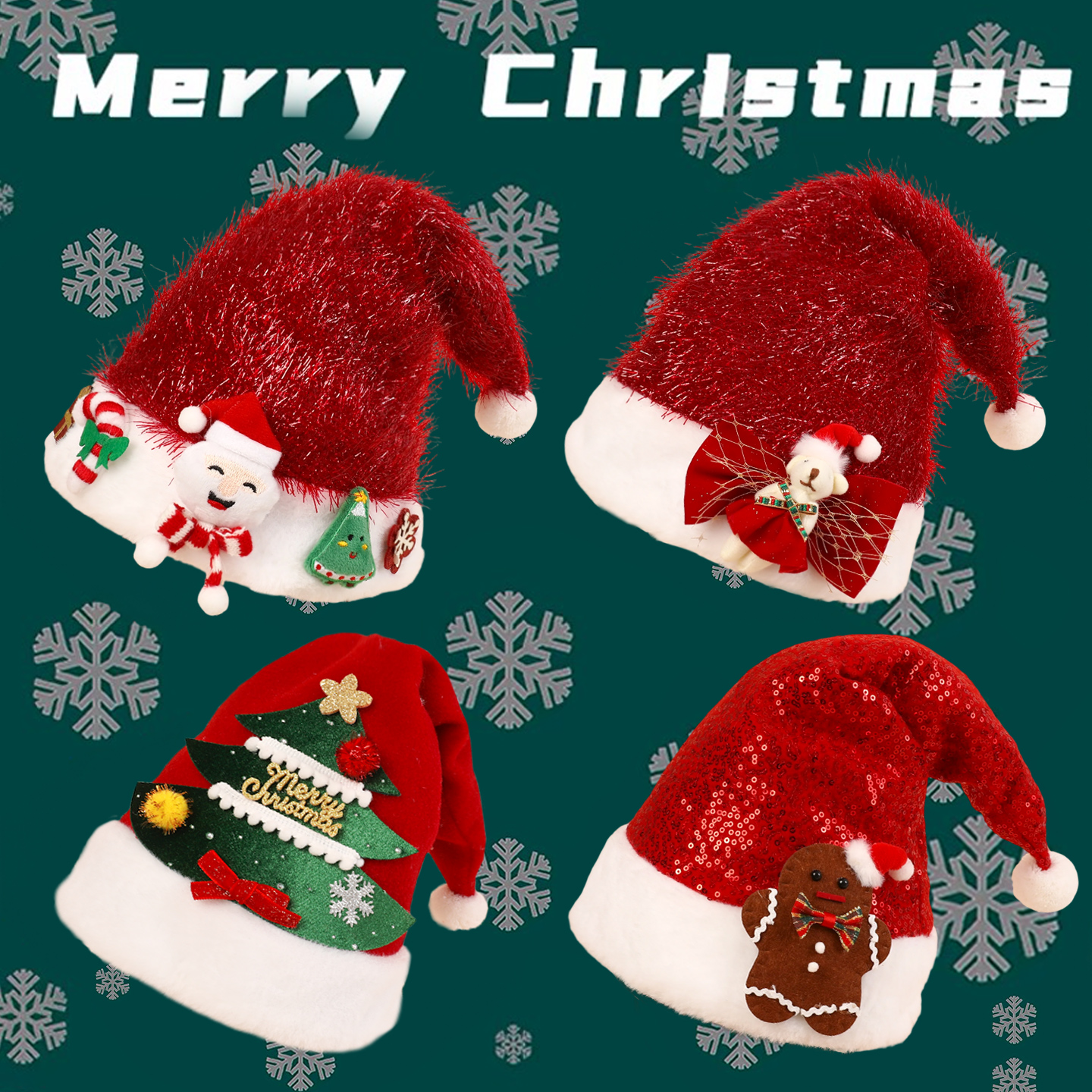 圣诞节帽子女甜美氛围感拍照装饰品发饰节日cos聚会游玩道具头饰