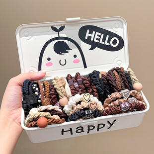 新款 耐用皮筋头绳女简约扎头橡皮筋发圈成人发绳大人丸子头扎头发