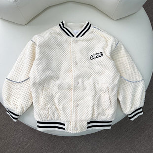 清仓特价 男孩春款外套中大童夹克上衣绒面双层