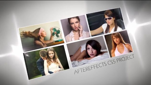 优雅时尚炫光个人照片墙展示秀幻灯片电子相册自我介绍视频AE模板