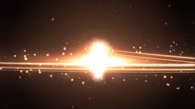 酷炫动感金色光线粒子公司宣传片logo文字动态标题展示转场ae模板