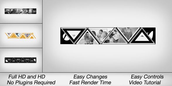 创意图片拼接分离现代企业公司宣传图片介绍logo标题展示AE模板