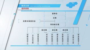 扁平商务风企业组织架构树状图部门设置国企组织部门结构图AE模板