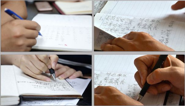 书写写字记录员工工作会议开会学习随笔记录文字内容实拍视频