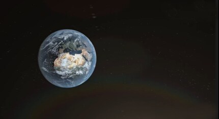 史诗大气宇宙星空地球拉近旋转 立体logo活动标题字幕演绎ae模板