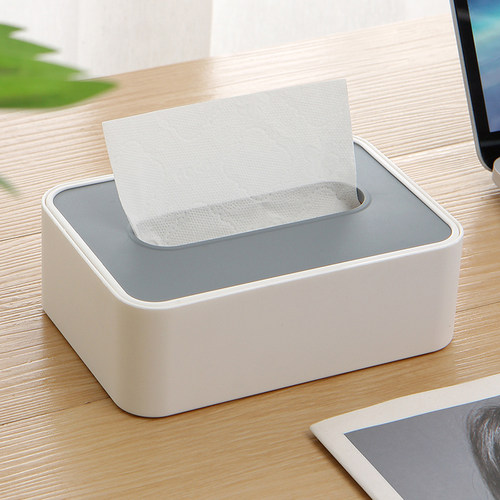 欧润哲纸巾盒客厅白色茶几卧室