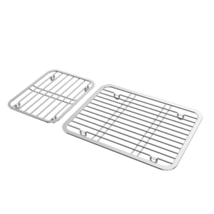 欧润哲家用304不锈钢托盘架 厨房餐具置物架水槽碗碟果蔬沥水架