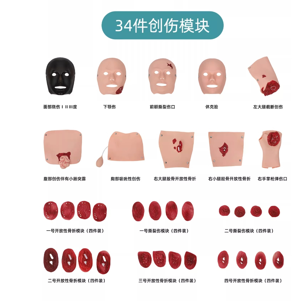 G110-34部件创伤评估模块全套穿戴式创伤模块套件全身烧伤套件