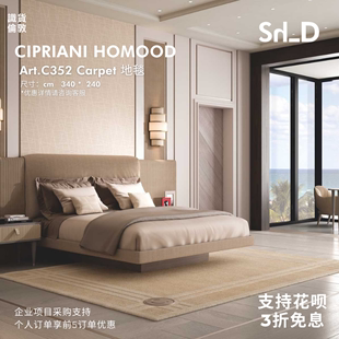 意大利CIPRIANI Carpet轻奢客厅卧室长方形地毯 Art.C352 HOMOOD