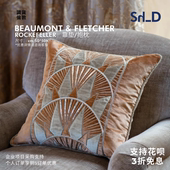 英国BEAUMONT ROCKEFELLER进口样板间客厅沙发靠垫抱枕 &FLETCHER