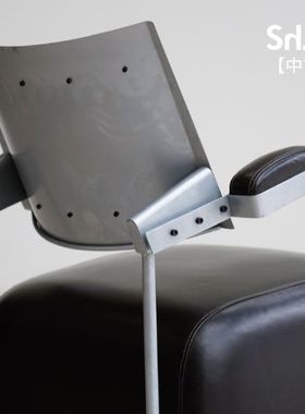 【中古现货】芬兰黑色Oscar单人沙发-带扶手真皮办公室客厅装饰