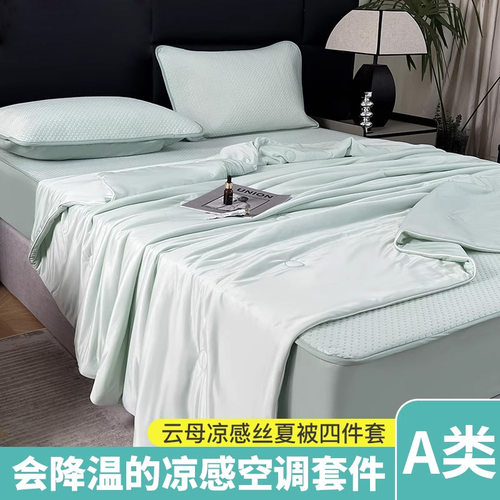 紫罗兰云母凉感丝夏被四件套