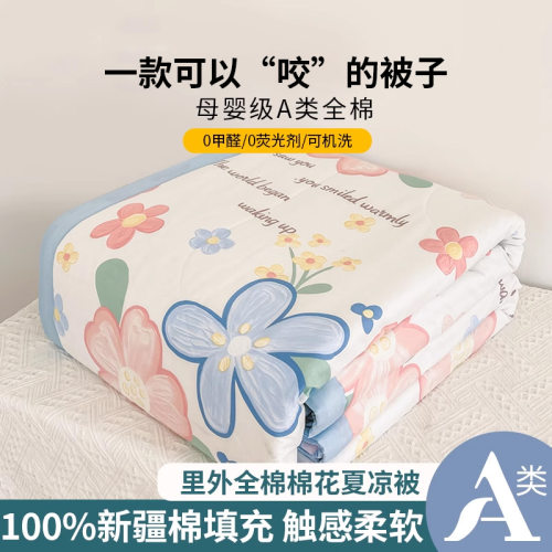 紫罗兰全棉夏被四件套填充新疆棉