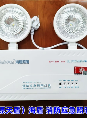 海盾消防应急灯新国标led双头应急照明灯安全出口疏散（原天盾）