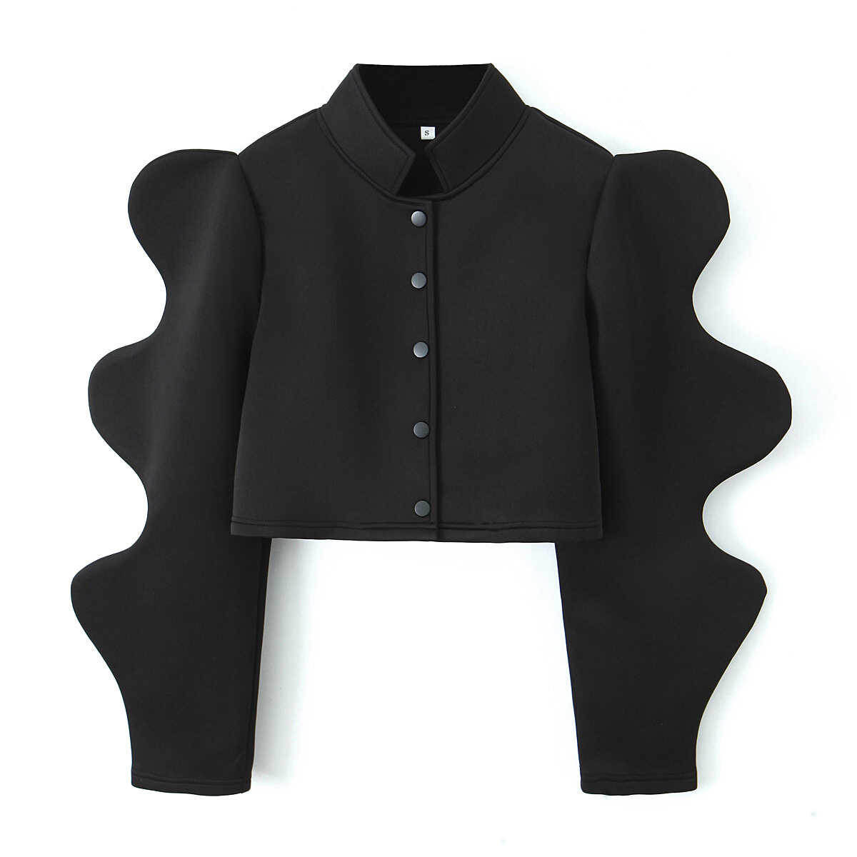 短款波浪设计短外套个性小众