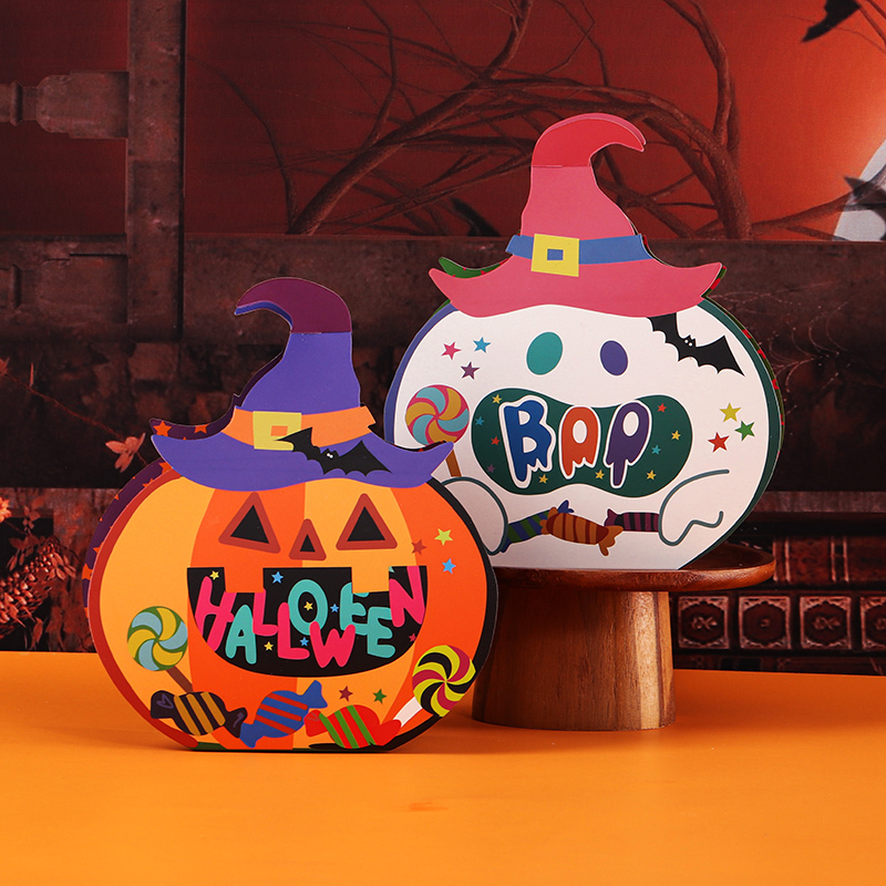 万圣节南瓜礼品袋儿童装饰diy手工零食饼干讨糖手提袋糖果包装盒