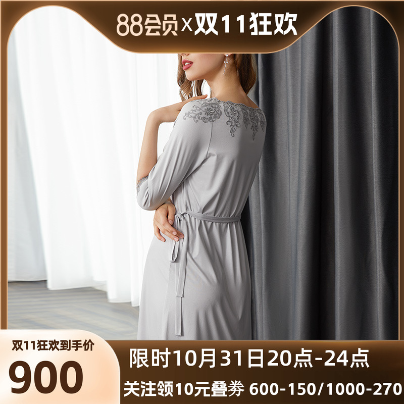 【新品】LACLOVER兰卡文Lovestory系列官方正品中长睡裙LC44SC1