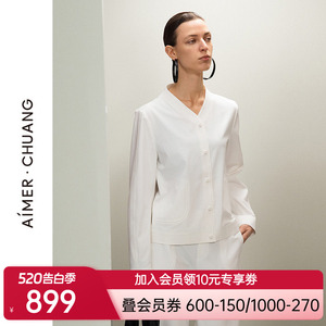 爱慕·CHUANG春夏觅境2女士粘合机能休闲长袖短上衣外套CA811711