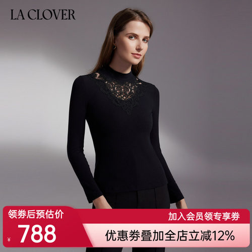 LACLOVER兰卡文赫拉庄园系列长袖罗纹打底LC72WE1