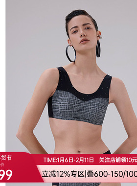 爱慕·CHUANG素纹3内衣女圆领无钢圈文胸CA172041