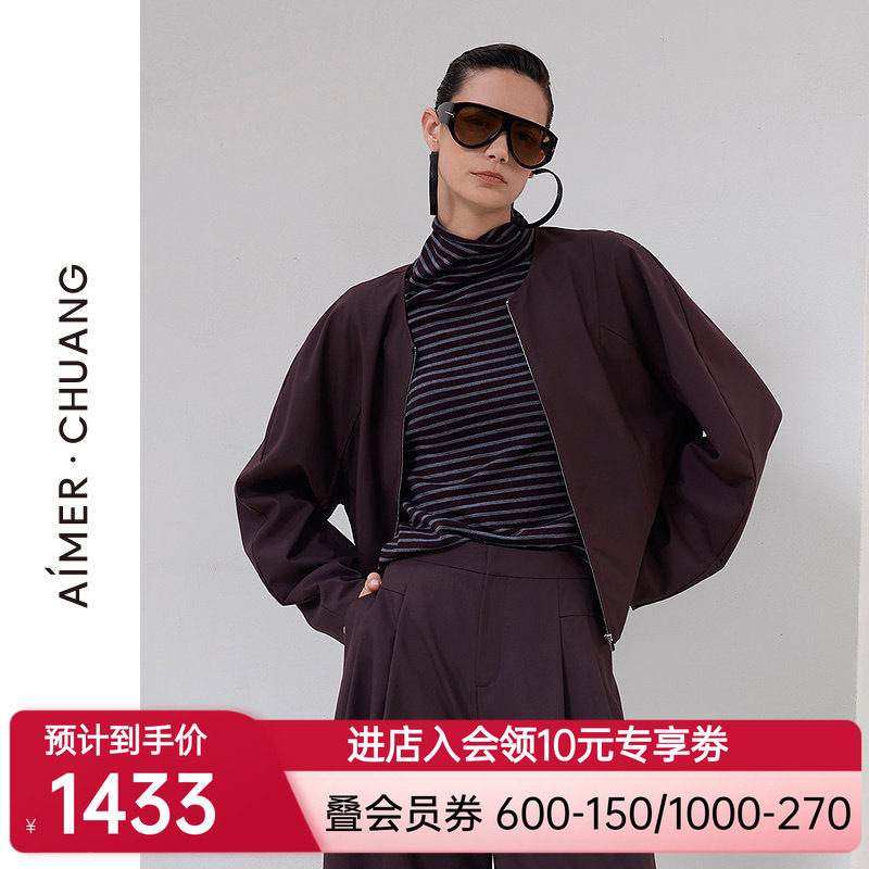 爱慕·CHUANG无尘2秋冬女士含休闲圆领长袖短外套CA811971