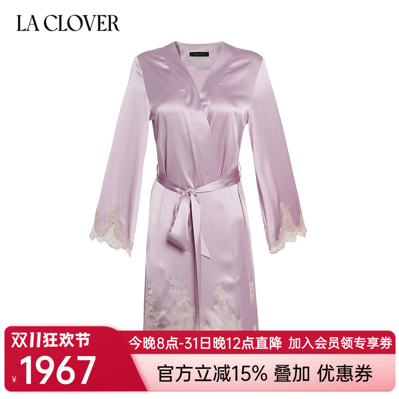 兰卡文挚爱西西里系列短睡袍晨袍女大红色婚礼红品LC48WA1