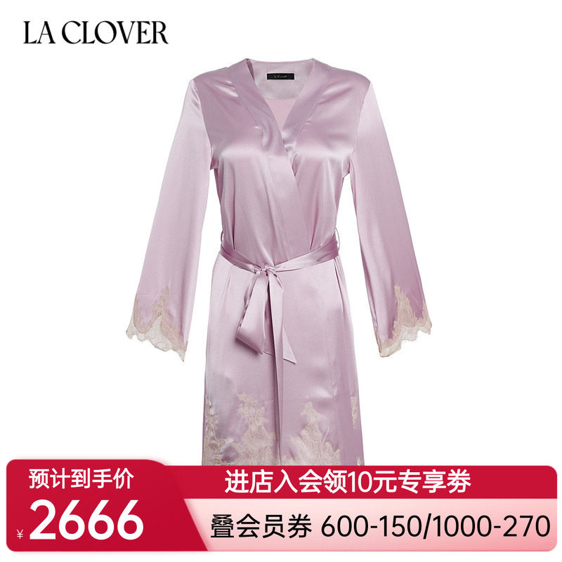 兰卡文挚爱西西里系列短睡袍晨袍女大红色婚礼红品LC48WA1