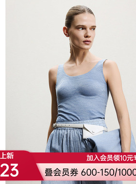 AIMER CHUANG春夏女士软托乳贴带胸垫打底背心上衣CA722201