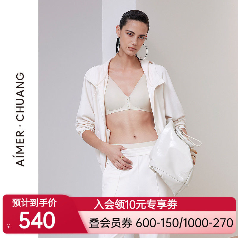 爱慕·CHUANG原典2女士条绒连帽拉链长袖外套CA4531